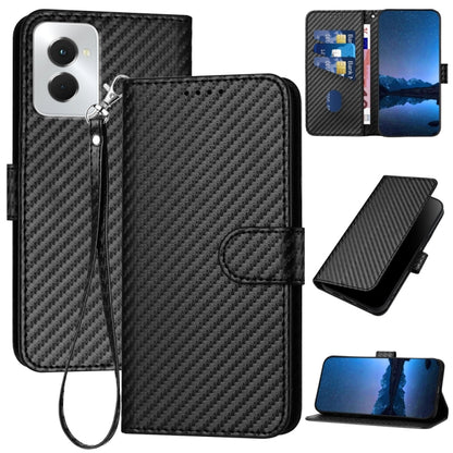 For Motorola Moto G Power 5G 2024 YX0070 Carbon Fiber Buckle Leather Phone Case with Lanyard(Black) - Motorola Cases by PMC Jewellery | Online Shopping South Africa | PMC Jewellery | Buy Now Pay Later Mobicred