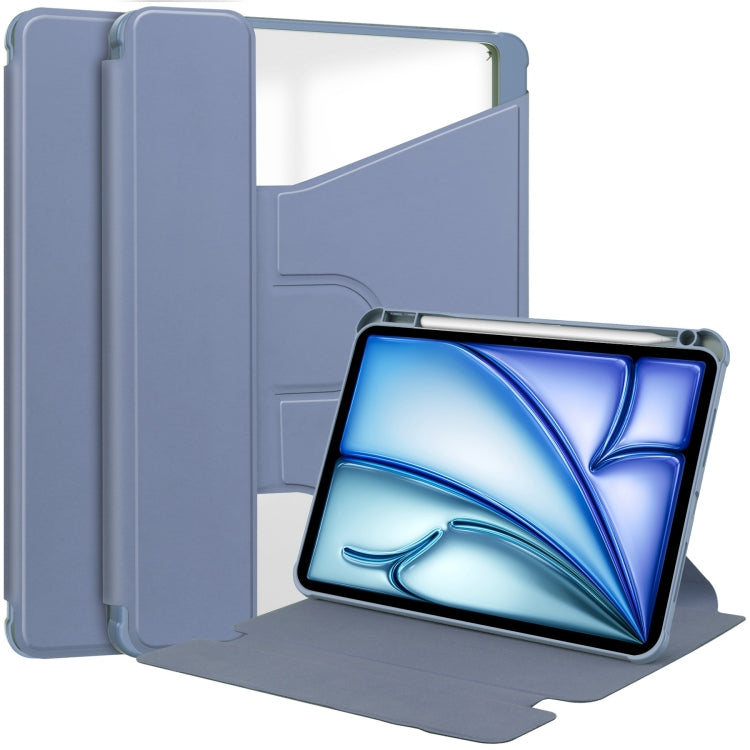 For iPad Air 11 2024 Transparent Rotation Smart Leather Tablet Case(Lavender) - iPad Air 11 2024 Cases by PMC Jewellery | Online Shopping South Africa | PMC Jewellery | Buy Now Pay Later Mobicred