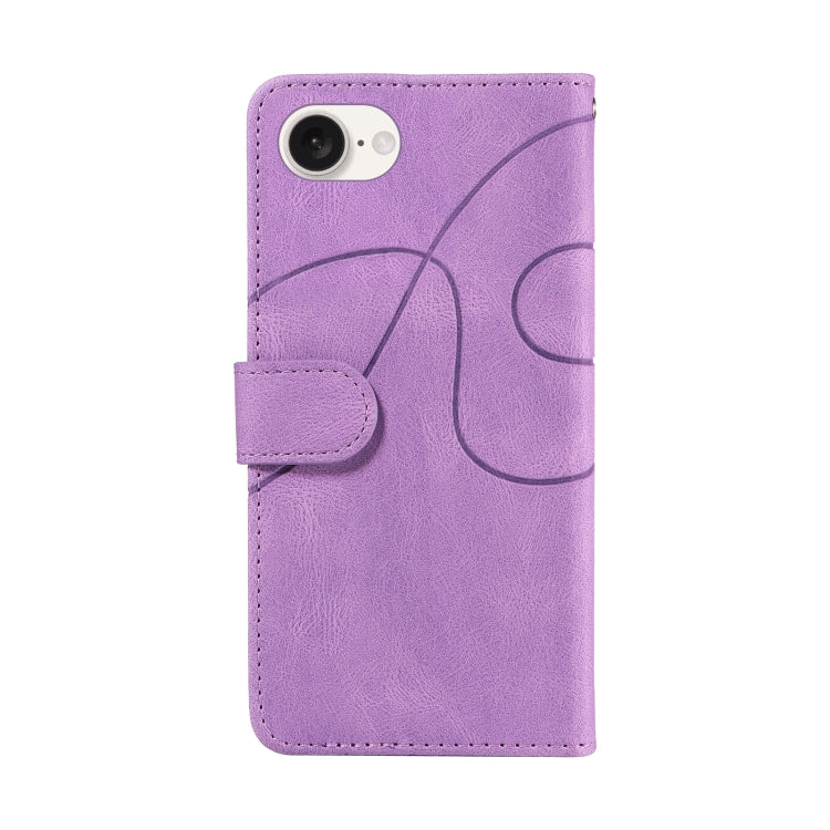 For iPhone SE 2024 Dual-color Splicing Flip Leather Phone Case(Purple) - More iPhone Cases by PMC Jewellery | Online Shopping South Africa | PMC Jewellery | Buy Now Pay Later Mobicred