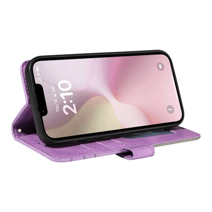 For iPhone SE 2024 Dual-color Splicing Flip Leather Phone Case(Purple) - More iPhone Cases by PMC Jewellery | Online Shopping South Africa | PMC Jewellery | Buy Now Pay Later Mobicred