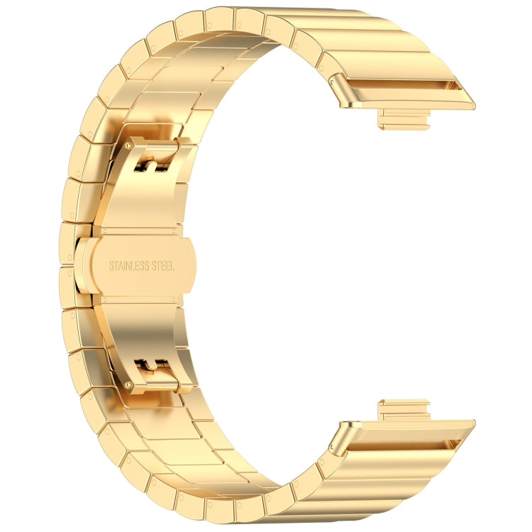 For Huawei Watch Fit3 One Bead Stainless Steel Watch Band(Gold) - free shipping - PMC TechLife - Order now!