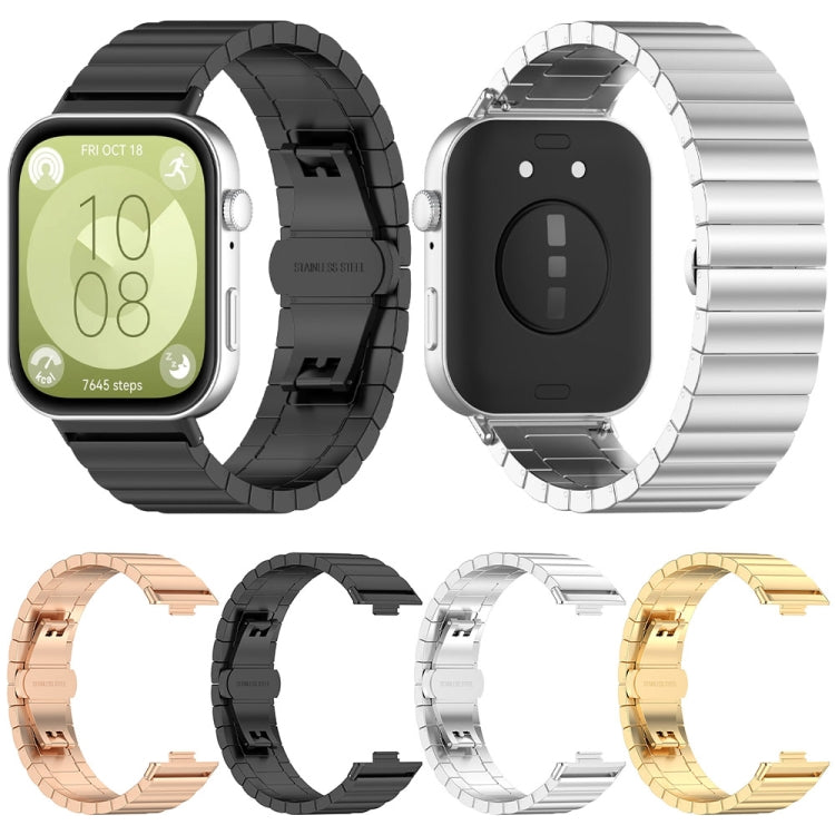For Huawei Watch Fit3 One Bead Stainless Steel Watch Band(Gold) - free shipping - PMC TechLife - Order now!