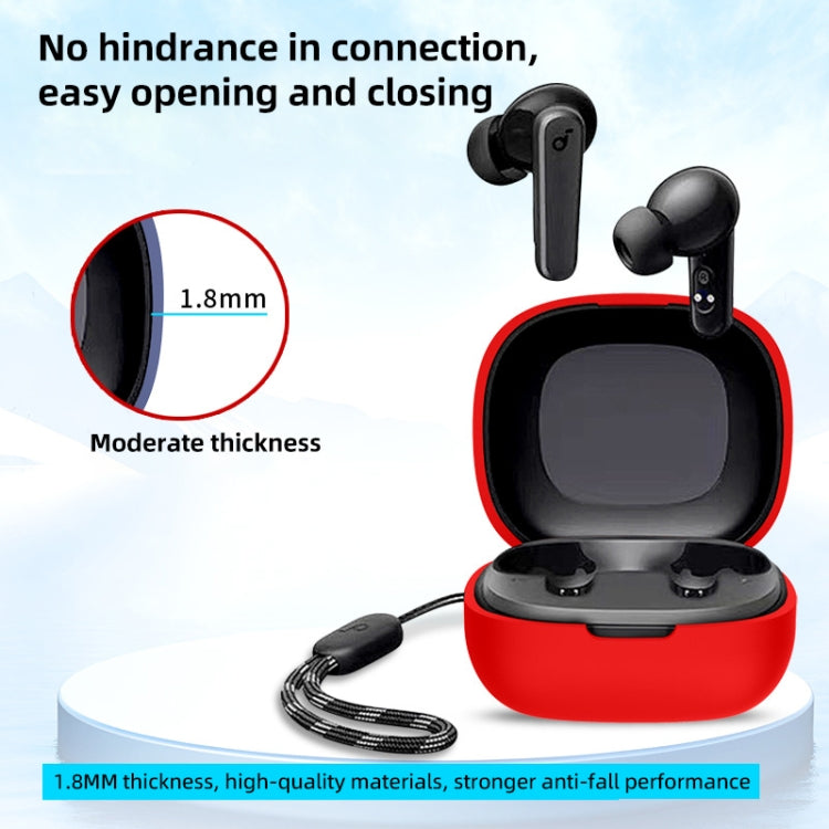 For Anker Soundcore R50i / P20i Bluetooth Earphone Silicone Protective Case(Black) - Other Earphone Case by PMC Jewellery | Online Shopping South Africa | PMC Jewellery | Buy Now Pay Later Mobicred