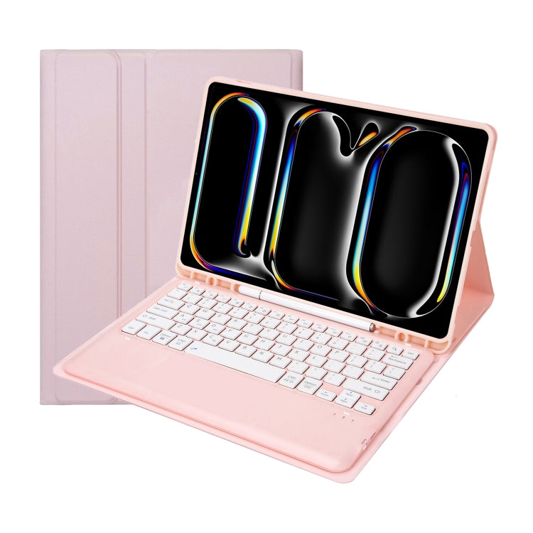 For iPad Pro 13 2024 A13B Detachable Ultra-Thin Bluetooth Keyboard Leather Tablet Case with Pen Slot(Pink) - For iPad Pro by PMC TechLife | Online Shopping South Africa | PMC TechLife | Buy Now Pay Later Mobicred