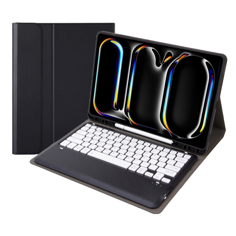 For iPad Pro 13 2024 A13B Detachable Ultra-Thin Bluetooth Keyboard Leather Tablet Case with Pen Slot(Black White) - For iPad Pro by PMC TechLife | Online Shopping South Africa | PMC TechLife | Buy Now Pay Later Mobicred