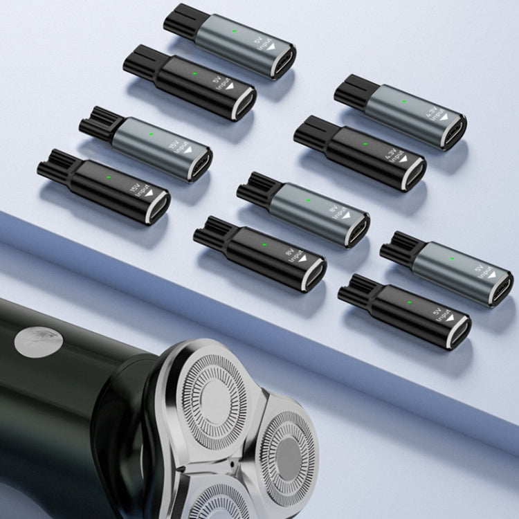 Shaver / Clipper Charging Adapter for Philips, Interface:Type-C to 15V Oval(Grey) - Shavers Parts by PMC TechLife | Online Shopping South Africa | PMC TechLife | Buy Now Pay Later Mobicred