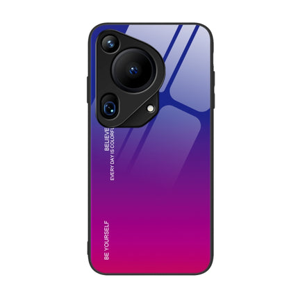 For Huawei Pura 70 Ultra Gradient Color Glass Phone Case(Purple Red) - Huawei Cases by PMC Jewellery | Online Shopping South Africa | PMC Jewellery | Buy Now Pay Later Mobicred