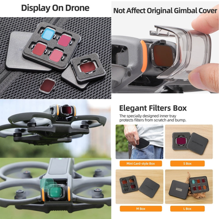 For DJI Avata 2 Sunnylife Camera Lens Filter, Filter:6 in 1 MCUV ND8/16/32/64/128 - Lens Filter by Sunnylife | Online Shopping South Africa | PMC TechLife | Buy Now Pay Later Mobicred