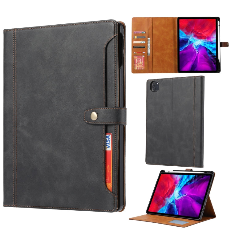 For iPad Pro 11 2024 Calf Texture Double Fold Clasp Horizontal Flip Leather Smart Tablet Case(Black) - iPad Pro 11 2024 Cases by PMC Jewellery | Online Shopping South Africa | PMC Jewellery | Buy Now Pay Later Mobicred