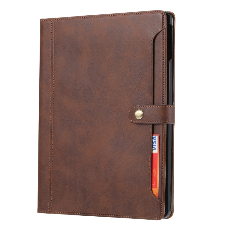 For iPad Pro 11 2024 Calf Texture Double Fold Clasp Horizontal Flip Leather Smart Tablet Case(Brown) - iPad Pro 11 2024 Cases by PMC Jewellery | Online Shopping South Africa | PMC Jewellery | Buy Now Pay Later Mobicred
