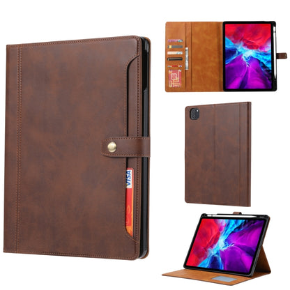 For iPad Pro 13 2024 Calf Texture Double Fold Clasp Horizontal Flip Leather Smart Tablet Case(Brown) - iPad Pro 13 2024 Cases by PMC Jewellery | Online Shopping South Africa | PMC Jewellery | Buy Now Pay Later Mobicred