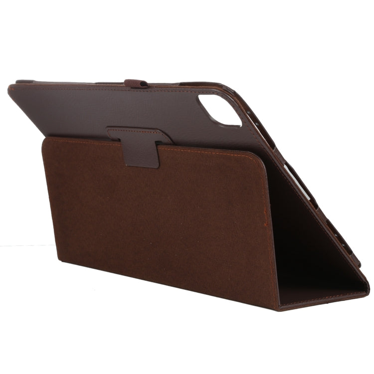 For iPad Air 11 2024 Litchi Texture Solid Color Leather Tablet Case(Brown) - iPad Air 11 2024 Cases by PMC Jewellery | Online Shopping South Africa | PMC Jewellery | Buy Now Pay Later Mobicred