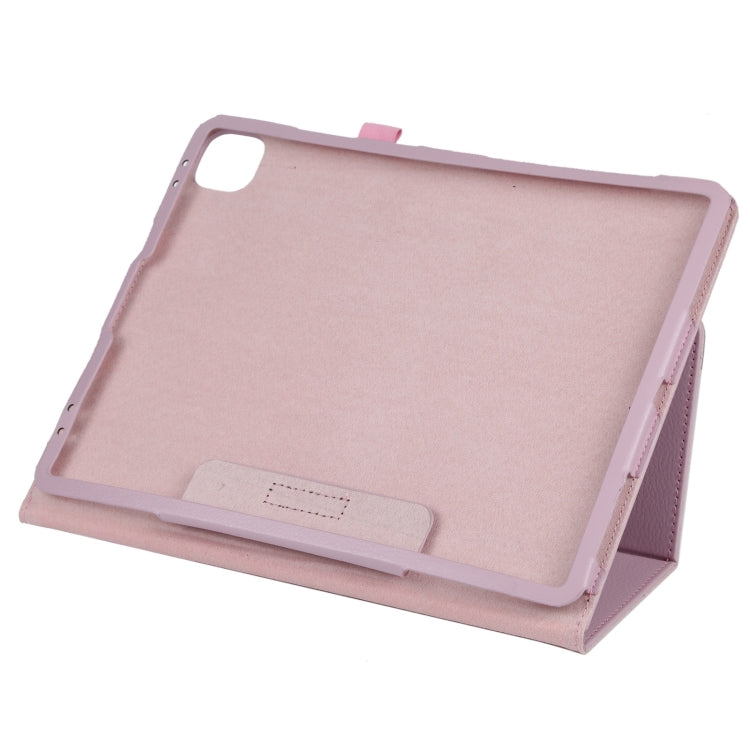 For iPad Pro 13 2024 Litchi Texture Solid Color Leather Tablet Case(Pink) - iPad Pro 13 2024 Cases by PMC Jewellery | Online Shopping South Africa | PMC Jewellery | Buy Now Pay Later Mobicred