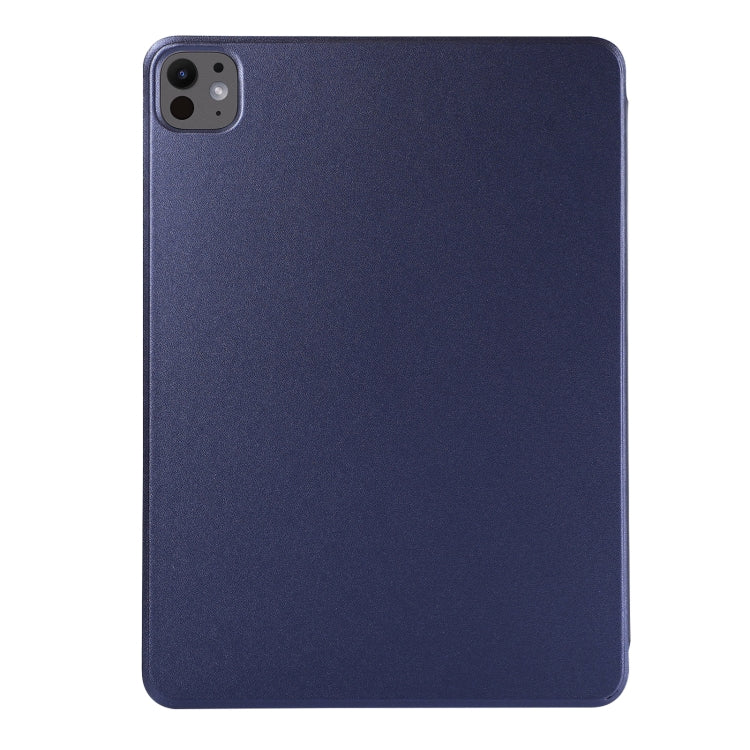 For iPad Pro 11 2024 Double-sided Clip Non-buckle Magnetic PU Smart Tablet Case(Dark Blue) - iPad Pro 11 2024 Cases by PMC TechLife | Online Shopping South Africa | PMC TechLife | Buy Now Pay Later Mobicred