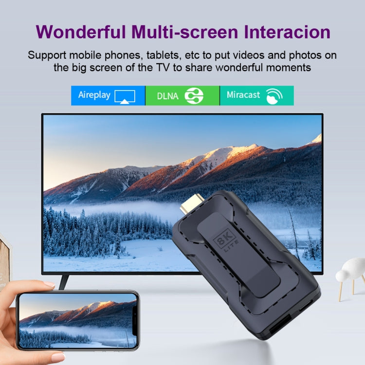 HK1 RBOX D8 RK3528 Android 13.0 Quad Core 8K HD Wifi6 Bluetooth TV Stick, RAM:2GB+16GB(US Plug) - Android TV Sticks by PMC Jewellery | Online Shopping South Africa | PMC Jewellery | Buy Now Pay Later Mobicred