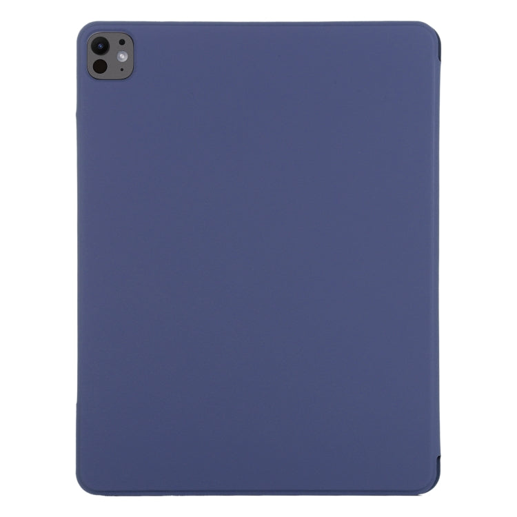 For iPad Pro 13 2024 Double-sided Clip Fixed Buckle Magnetic PU Leather Smart Tablet Case(Dark Blue) - iPad Pro 13 2024 Cases by PMC Jewellery | Online Shopping South Africa | PMC Jewellery | Buy Now Pay Later Mobicred