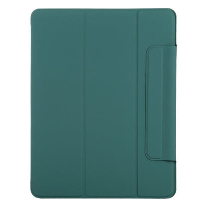 For iPad Pro 13 2024 Double-sided Clip Fixed Buckle Magnetic PU Leather Smart Tablet Case(Dark Green) - iPad Pro 13 2024 Cases by PMC Jewellery | Online Shopping South Africa | PMC Jewellery | Buy Now Pay Later Mobicred