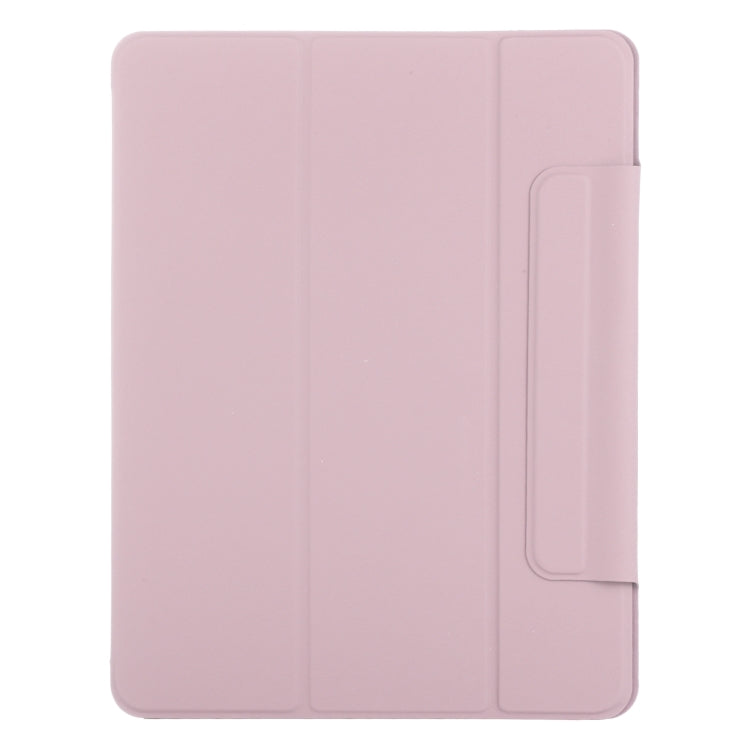 For iPad Pro 13 2024 Double-sided Clip Fixed Buckle Magnetic PU Leather Smart Tablet Case(Rose Gold) - iPad Pro 13 2024 Cases by PMC TechLife | Online Shopping South Africa | PMC TechLife | Buy Now Pay Later Mobicred