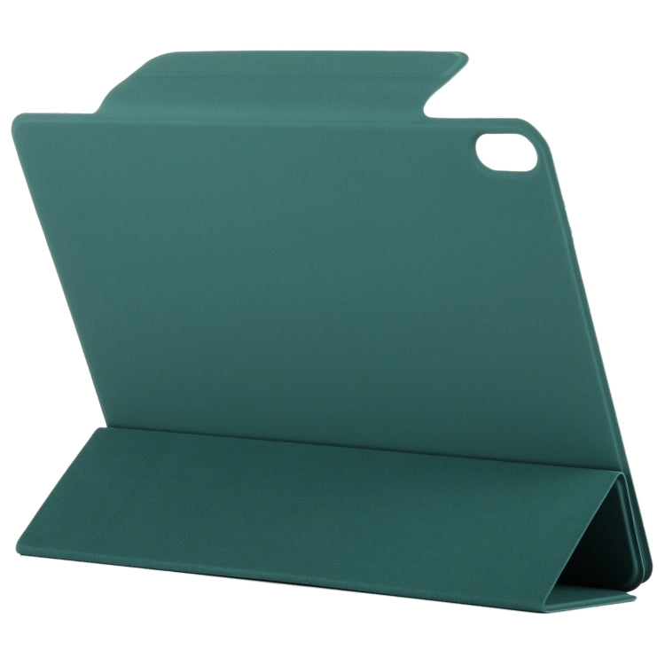 For iPad Air 11 2024 Double-sided Clip Fixed Buckle Magnetic PU Leather Smart Tablet Case(Dark Green) - iPad Air 11 2024 Cases by PMC Jewellery | Online Shopping South Africa | PMC Jewellery | Buy Now Pay Later Mobicred