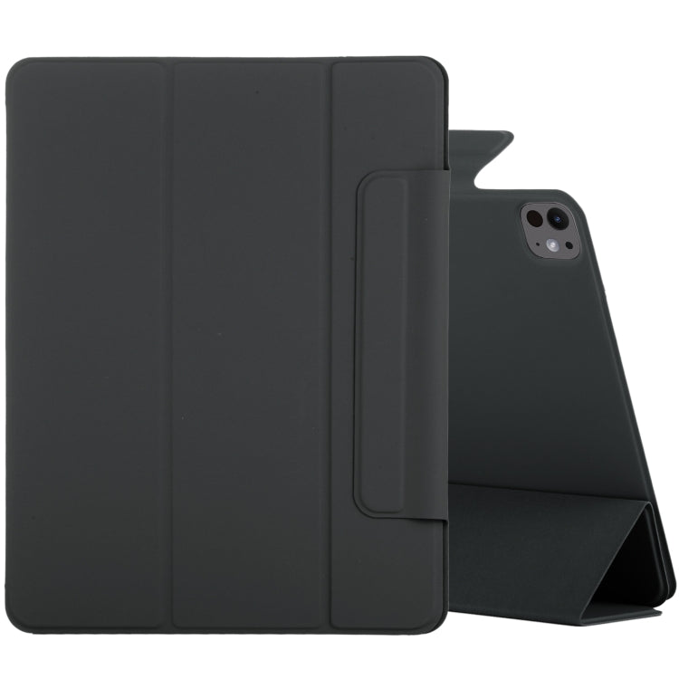 For iPad Pro 11 2024 Double-sided Clip Fixed Buckle Magnetic PU Leather Smart Tablet Case(Black) - iPad Pro 11 2024 Cases by PMC Jewellery | Online Shopping South Africa | PMC Jewellery | Buy Now Pay Later Mobicred