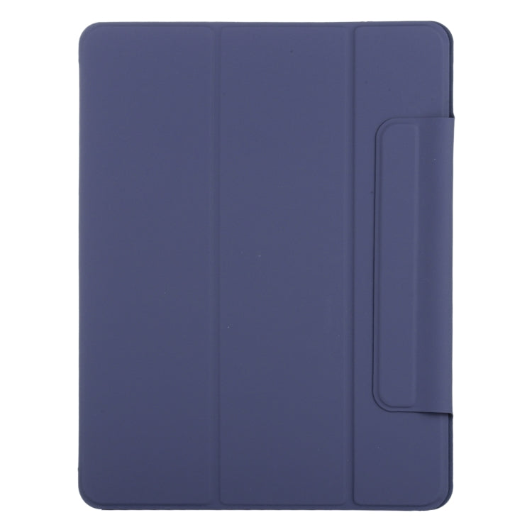 For iPad Pro 11 2024 Double-sided Clip Fixed Buckle Magnetic PU Leather Smart Tablet Case(Dark Blue) - iPad Pro 11 2024 Cases by PMC TechLife | Online Shopping South Africa | PMC TechLife | Buy Now Pay Later Mobicred