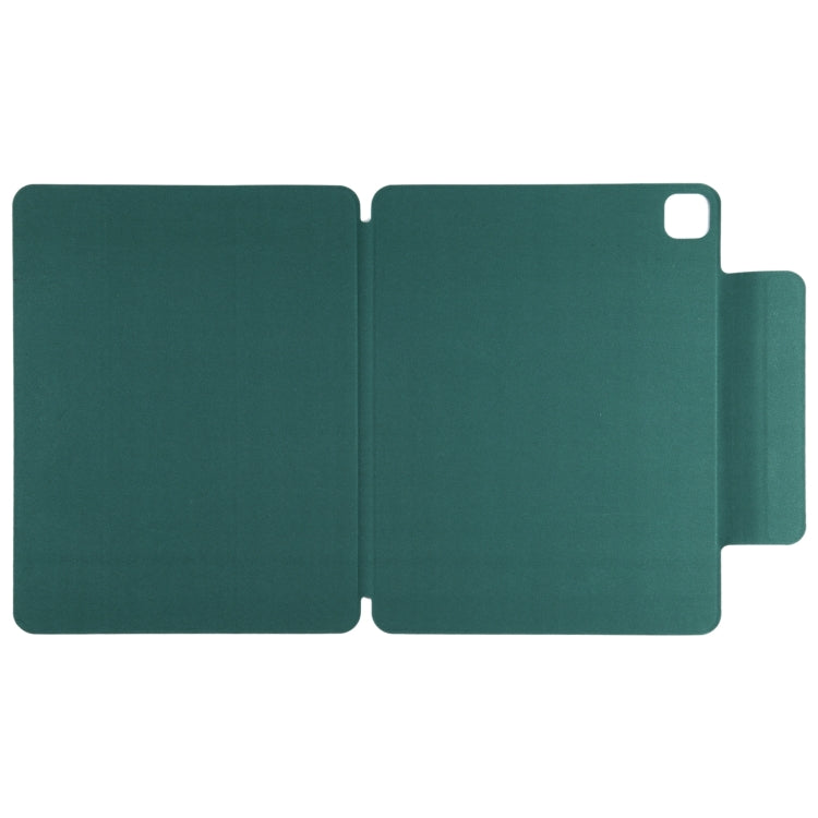 For iPad Pro 11 2024 Double-sided Clip Fixed Buckle Magnetic PU Leather Smart Tablet Case(Dark Green) - iPad Pro 11 2024 Cases by PMC Jewellery | Online Shopping South Africa | PMC Jewellery | Buy Now Pay Later Mobicred