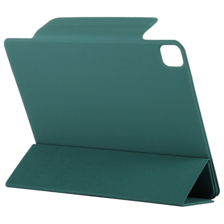 For iPad Pro 11 2024 Double-sided Clip Fixed Buckle Magnetic PU Leather Smart Tablet Case(Dark Green) - iPad Pro 11 2024 Cases by PMC Jewellery | Online Shopping South Africa | PMC Jewellery | Buy Now Pay Later Mobicred