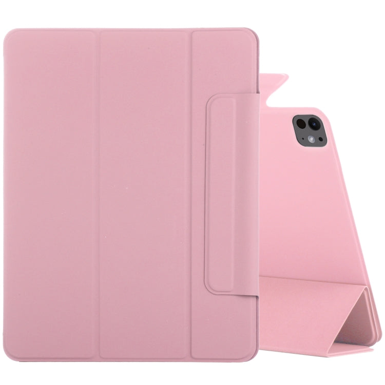 For iPad Pro 11 2024 Double-sided Clip Fixed Buckle Magnetic PU Leather Smart Tablet Case(Light Pink) - iPad Pro 11 2024 Cases by PMC Jewellery | Online Shopping South Africa | PMC Jewellery | Buy Now Pay Later Mobicred