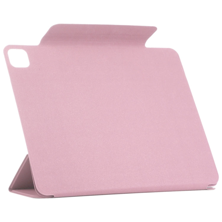 For iPad Pro 11 2024 Double-sided Clip Fixed Buckle Magnetic PU Leather Smart Tablet Case(Light Pink) - iPad Pro 11 2024 Cases by PMC TechLife | Online Shopping South Africa | PMC TechLife | Buy Now Pay Later Mobicred