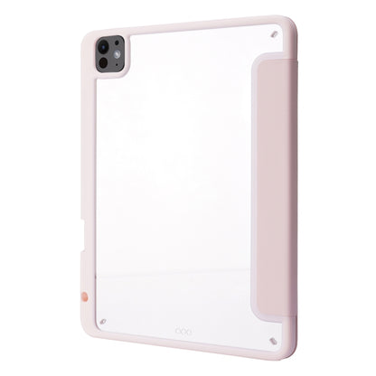 For iPad Pro 13 2024 Deformation Transparent Acrylic Leather Tablet Case(Pink) - iPad Pro 13 2024 Cases by PMC Jewellery | Online Shopping South Africa | PMC Jewellery | Buy Now Pay Later Mobicred