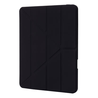 For iPad Pro 13 2024 Deformation Transparent Acrylic Leather Tablet Case(Black) - iPad Pro 13 2024 Cases by PMC Jewellery | Online Shopping South Africa | PMC Jewellery | Buy Now Pay Later Mobicred