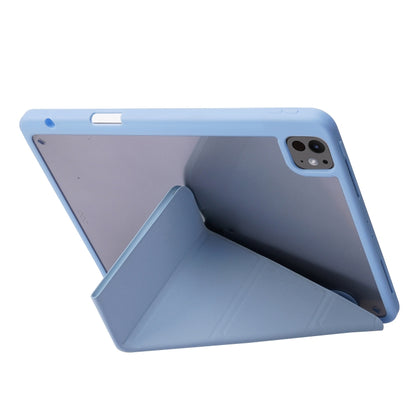 For iPad Pro 11 2024 Deformation Transparent Acrylic Leather Tablet Case(Light Blue) - iPad Pro 11 2024 Cases by PMC Jewellery | Online Shopping South Africa | PMC Jewellery | Buy Now Pay Later Mobicred