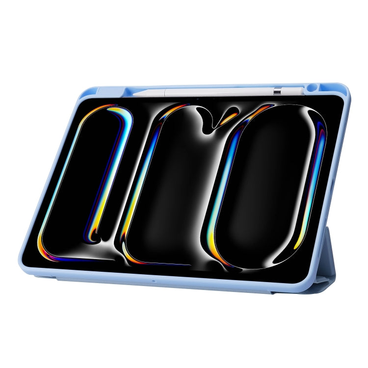 For iPad Pro 13 2024 Deformation Transparent Acrylic Leather Tablet Case(Light Blue) - free shipping - PMC TechLife - Order now!