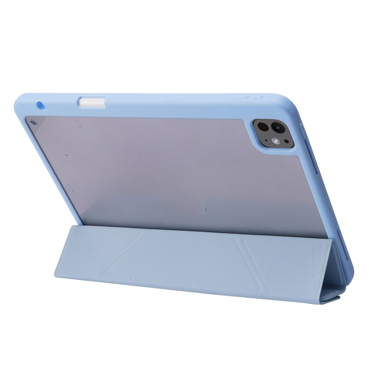 For iPad Pro 13 2024 Deformation Transparent Acrylic Leather Tablet Case(Pink) - iPad Pro 13 2024 Cases by PMC TechLife | Online Shopping South Africa | PMC TechLife | Buy Now Pay Later Mobicred