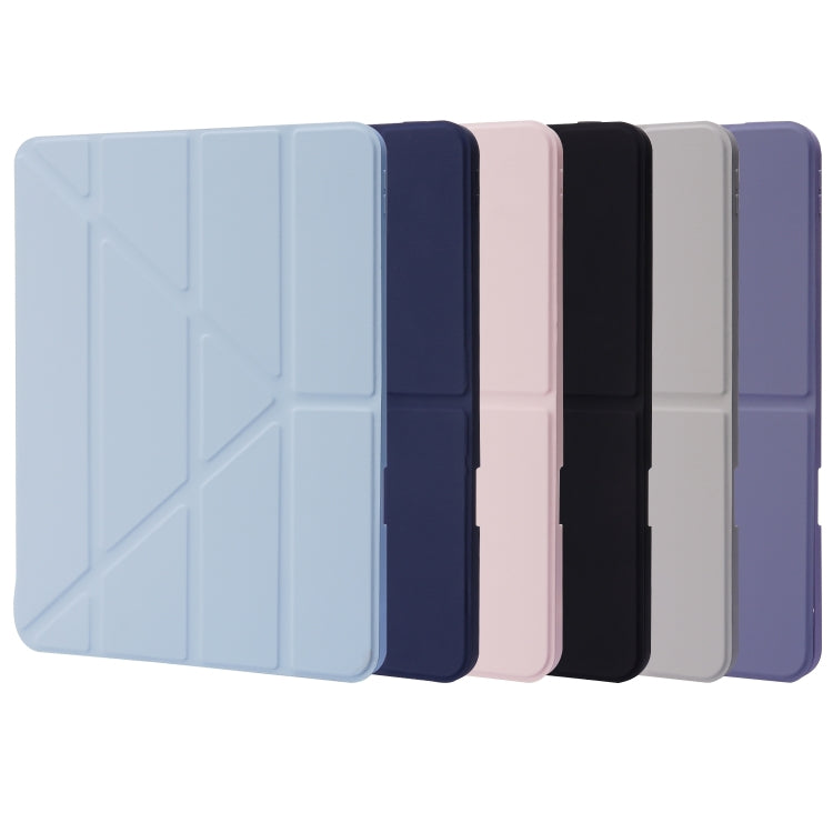 For iPad Pro 13 2024 Deformation Transparent Acrylic Leather Tablet Case(Grey) - iPad Pro 13 2024 Cases by PMC TechLife | Online Shopping South Africa | PMC TechLife | Buy Now Pay Later Mobicred