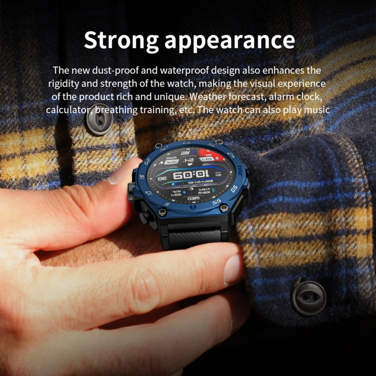 LC18 1.53 inch IP67 BT5.0 Sport Smart Watch with Earbuds, Support Bluetooth Call / Sleep / Blood Oxygen / Heart Rate / Blood Pressure Health Monitor(Black) - Smart Watches by PMC TechLife | Online Shopping South Africa | PMC TechLife | Buy Now Pay Later Mobicred
