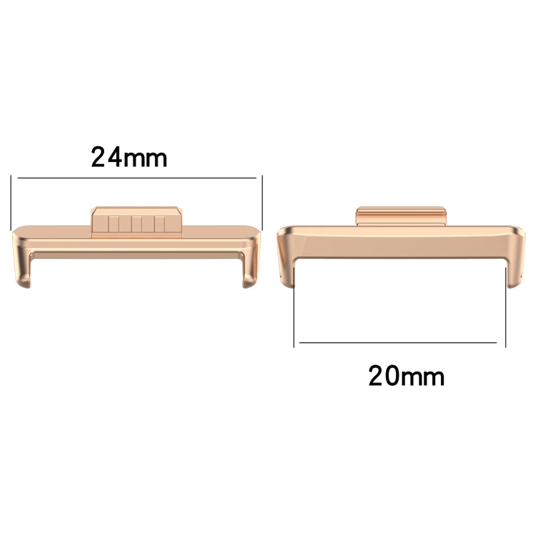 For Huawei Watch Fit3 20mm 1 Pair Stainless Steel Metal Watch Band Connector(Rose Gold) - free shipping - PMc TechLife - Order now!