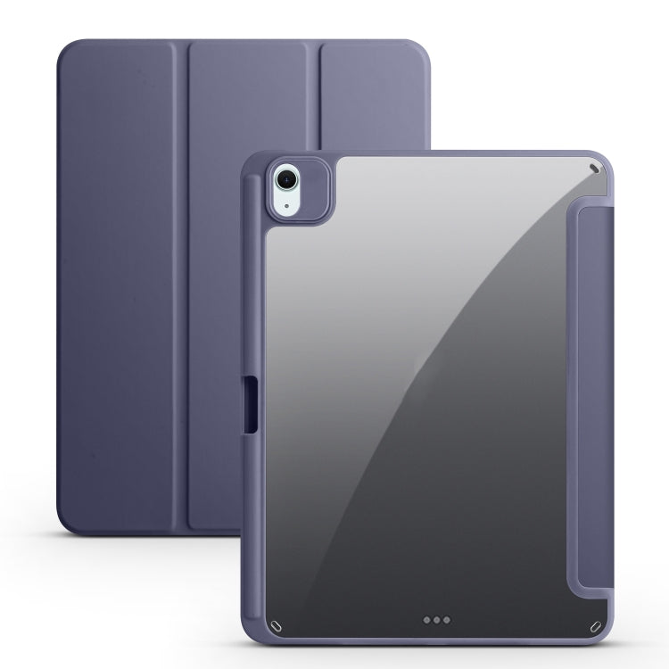 For iPad Air 11 2024 Acrylic 3-folding Smart Leather Tablet Case(Purple) - iPad Air 11 2024 Cases by PMC Jewellery | Online Shopping South Africa | PMC Jewellery | Buy Now Pay Later Mobicred