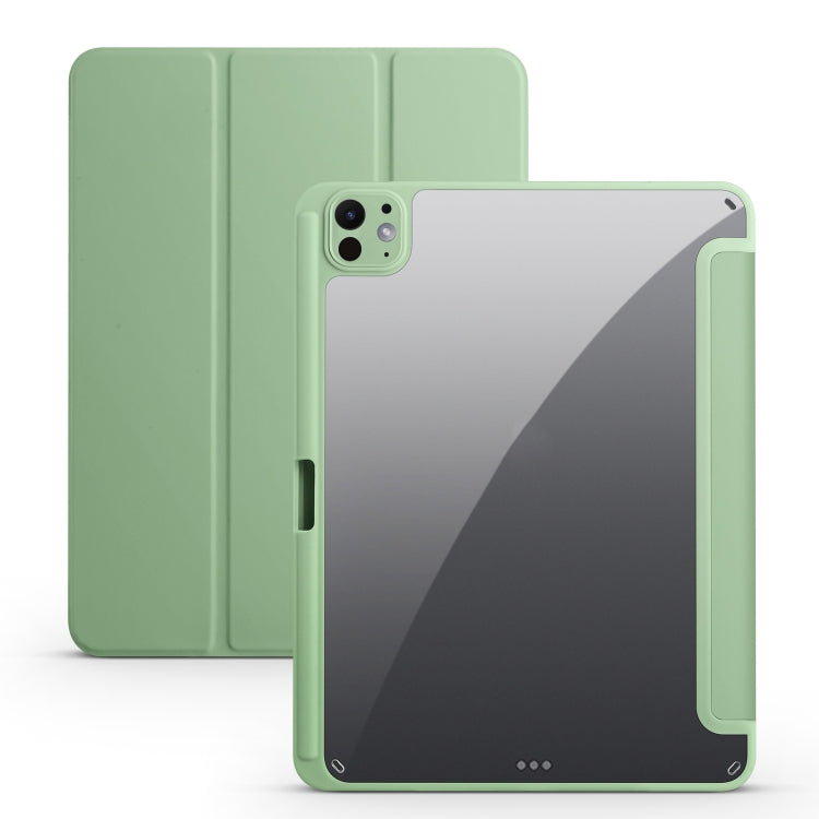 For iPad Pro 13 2024 Acrylic 3-folding Smart Leather Tablet Case(Green) - iPad Pro 13 2024 Cases by PMC Jewellery | Online Shopping South Africa | PMC Jewellery | Buy Now Pay Later Mobicred