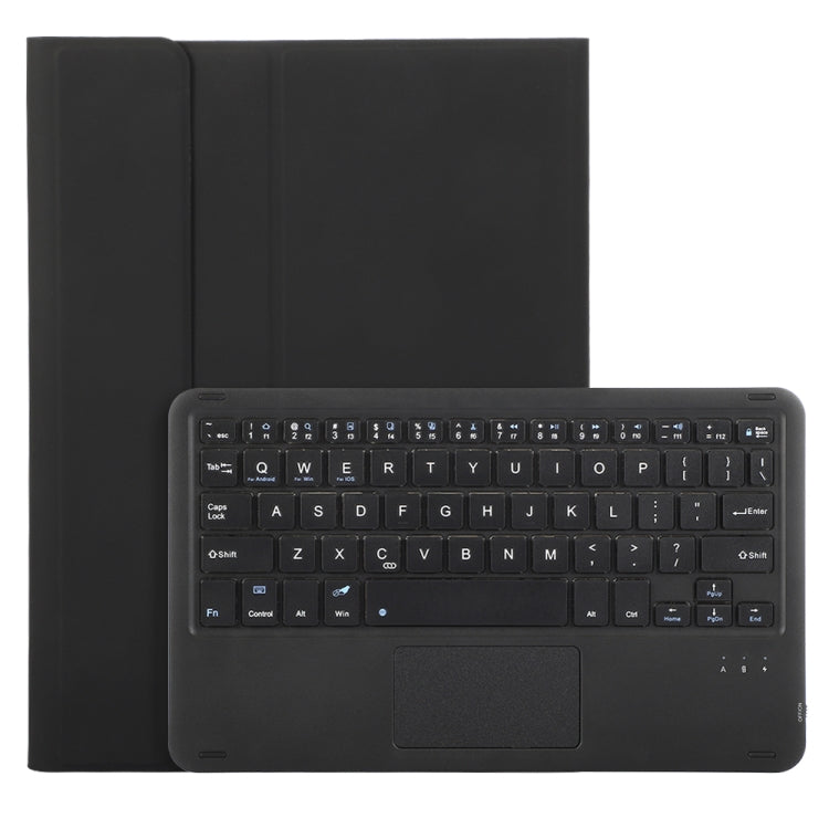 For iPad Pro 11 2024 A13B-A Lambskin Texture Bluetooth Touch Square Keyboard Leather Tablet Case with Pen Slot(Black) - For iPad Pro by PMC TechLife | Online Shopping South Africa | PMC TechLife | Buy Now Pay Later Mobicred