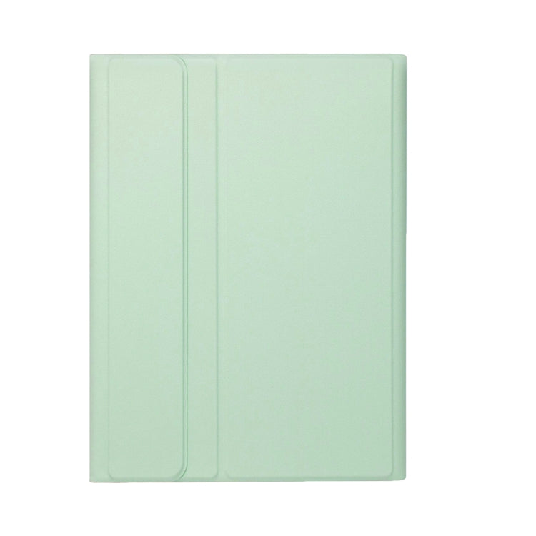 For iPad Pro 11 2024 A13B-A Lambskin Texture Bluetooth Touch Square Keyboard Leather Tablet Case with Pen Slot(Light Green) - For iPad Pro by PMC Jewellery | Online Shopping South Africa | PMC Jewellery | Buy Now Pay Later Mobicred