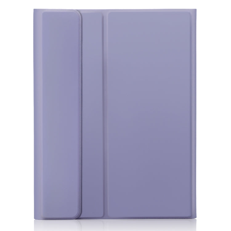 For iPad Pro 11 2024 A13B-A Lambskin Texture Bluetooth Touch Square Keyboard Leather Tablet Case with Pen Slot(Purple) - For iPad Pro by PMC Jewellery | Online Shopping South Africa | PMC Jewellery | Buy Now Pay Later Mobicred