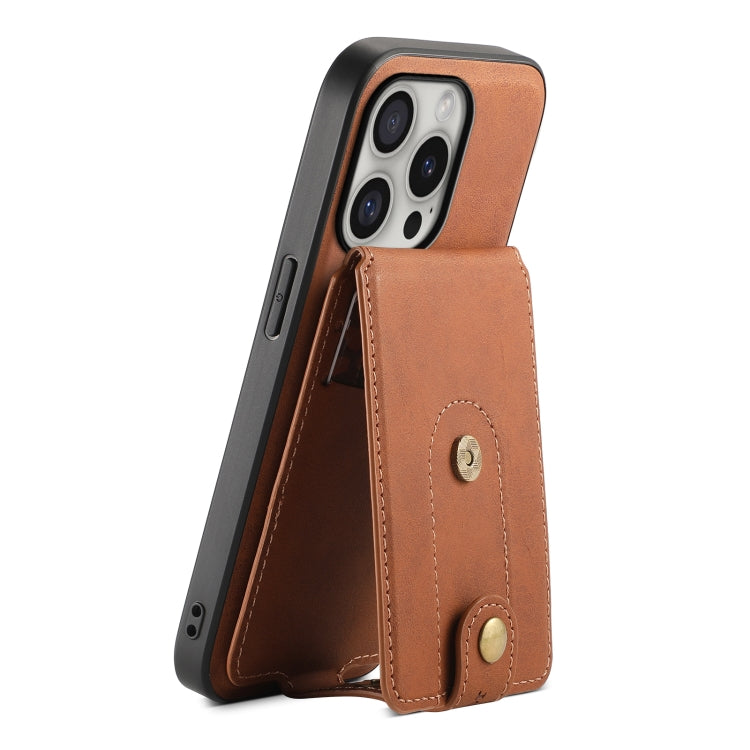 For iPhone 16 Pro Max Denior D14 NK Retro Pattern MagSafe Magnetic Card Holder Leather Phone Case(Brown) - iPhone 16 Pro Max Cases by Denior | Online Shopping South Africa | PMC Jewellery | Buy Now Pay Later Mobicred