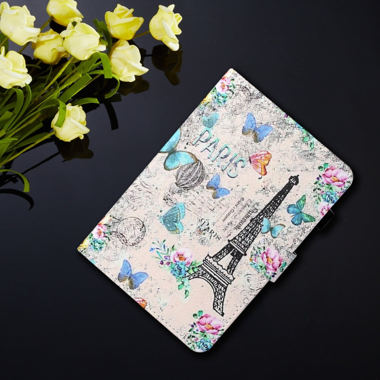 For iPad Pro 11 2024 Coloured Drawing Stitching Smart Leather Tablet Case(Tower and Butterflies) - iPad Pro 11 2024 Cases by PMC TechLife | Online Shopping South Africa | PMC TechLife | Buy Now Pay Later Mobicred