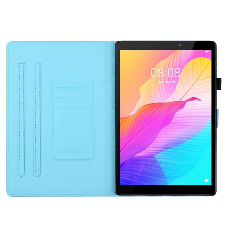 For iPad Pro 11 2024 Stitching Gradient Smart Leather Tablet Case(Blue Rose) - iPad Pro 11 2024 Cases by PMC Jewellery | Online Shopping South Africa | PMC Jewellery | Buy Now Pay Later Mobicred