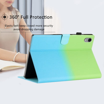 For iPad Pro 11 2024 Stitching Gradient Smart Leather Tablet Case(Green Blue) - iPad Pro 11 2024 Cases by PMC Jewellery | Online Shopping South Africa | PMC Jewellery | Buy Now Pay Later Mobicred