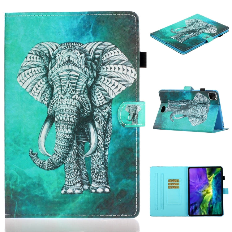 For iPad Pro 11 2024 Coloured Drawing Stitching Smart Leather Tablet Case(Elephant) - iPad Pro 11 2024 Cases by PMC Jewellery | Online Shopping South Africa | PMC Jewellery | Buy Now Pay Later Mobicred