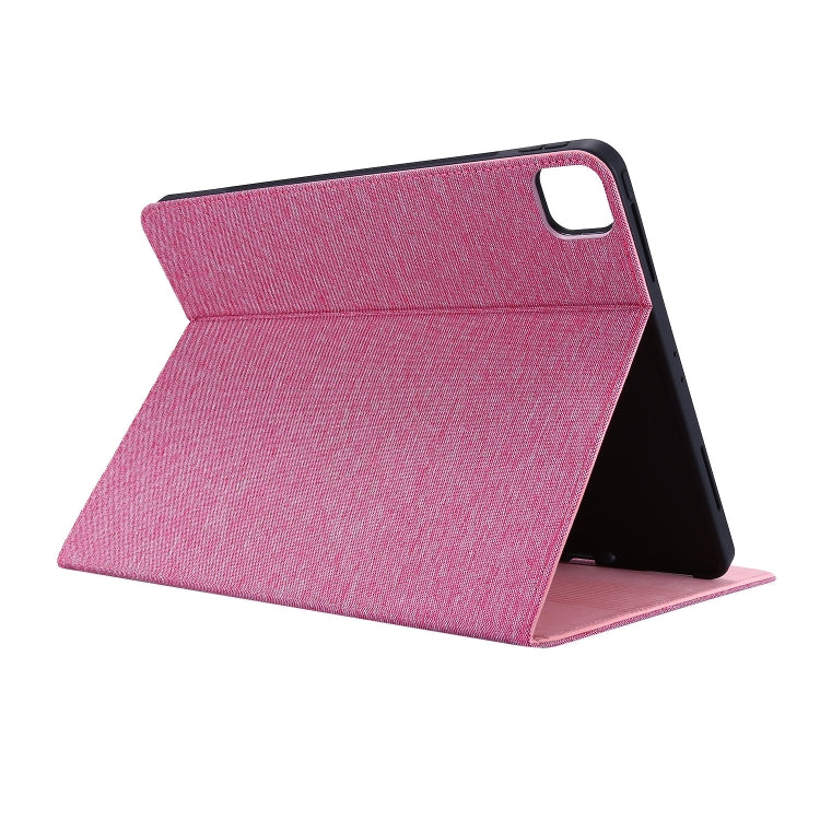 For iPad Air 11 2024 Fabric Leather Tablet Case(Rose Red) - iPad Air 11 2024 Cases by PMC Jewellery | Online Shopping South Africa | PMC Jewellery | Buy Now Pay Later Mobicred