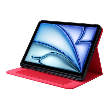 For iPad Air 11 2024 Fabric Leather Tablet Case(Red) - iPad Air 11 2024 Cases by PMC Jewellery | Online Shopping South Africa | PMC Jewellery | Buy Now Pay Later Mobicred