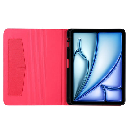 For iPad Air 11 2024 Fabric Leather Tablet Case(Red) - iPad Air 11 2024 Cases by PMC Jewellery | Online Shopping South Africa | PMC Jewellery | Buy Now Pay Later Mobicred